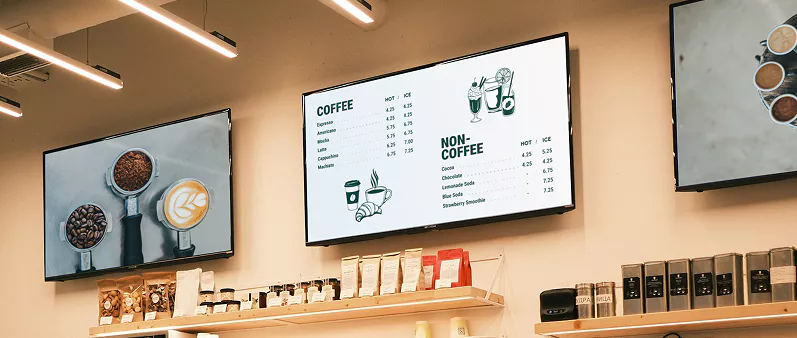 horizontal tv demo menu